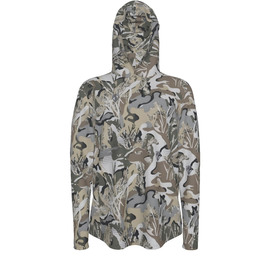 SunShield Sunscreen Hoodie With Thumb Holes LS (Grey Ghost)